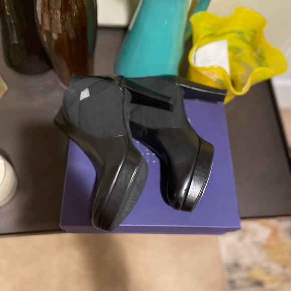 Stuart Weitzman Yola Black Calf Booties - Picture 3 of 8